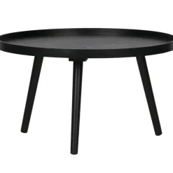 WOOOD Mesa Bijzettafel L - Hout - Zwart - 34xØ60
