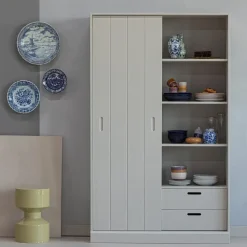 WOOOD Mila Schuifdeurkast - Grenen - Dust - 200x120x42