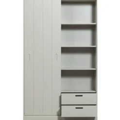 WOOOD Mila Schuifdeurkast - Grenen - Dust - 200x120x42