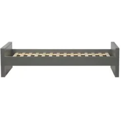 WOOOD Morris Bed Excl Lade - Grenen - Leem - 214x53x95