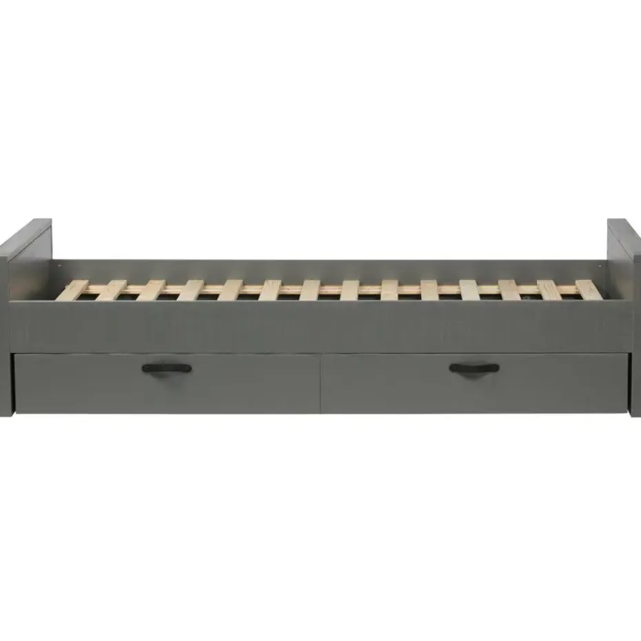 WOOOD Morris Bed Incl. Bedlade/Lattenrol - Grenen - Leem - 90x200