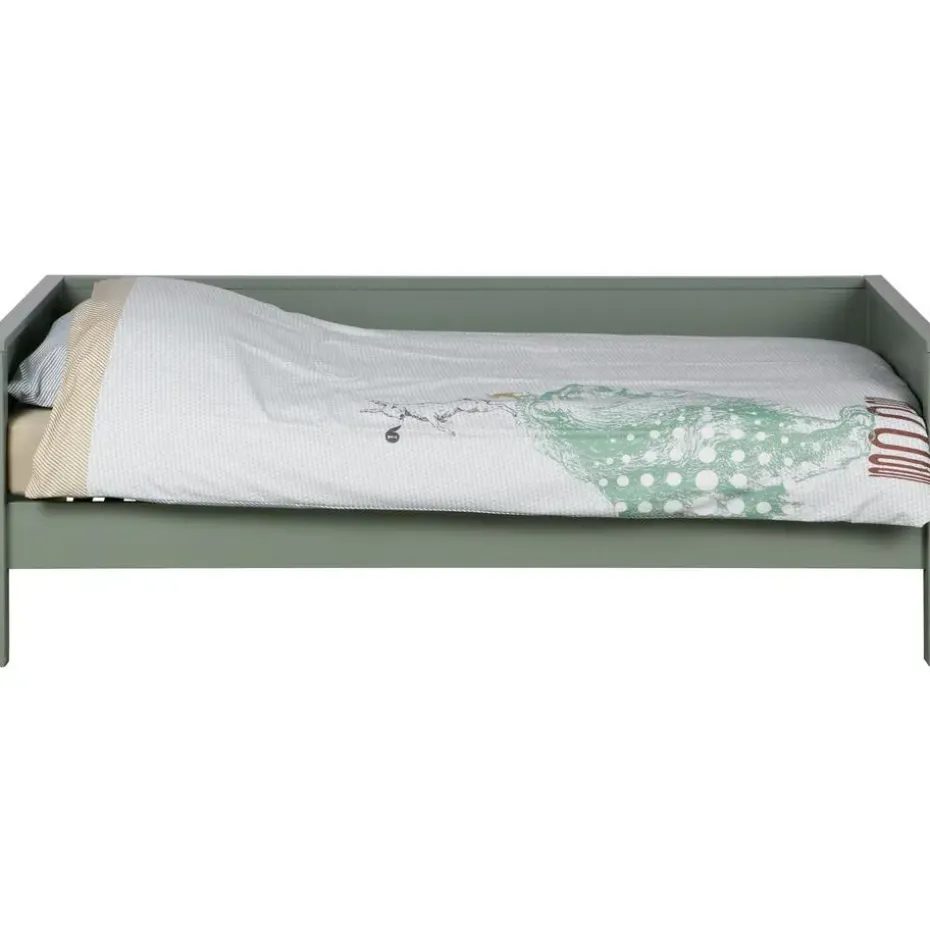 WOOOD Nikki Bedbank Excl Lade - Grenen - Jadegroen - 73x208x100