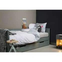 WOOOD Nikki Bedbank Excl Lade - Grenen - Jadegroen - 73x208x100