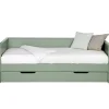 WOOOD Nikki Bedbank Incl Bedlade - Grenen - Groen - 208x100