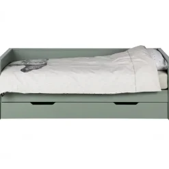 WOOOD Nikki Bedbank Incl Bedlade - Grenen - Groen - 208x100