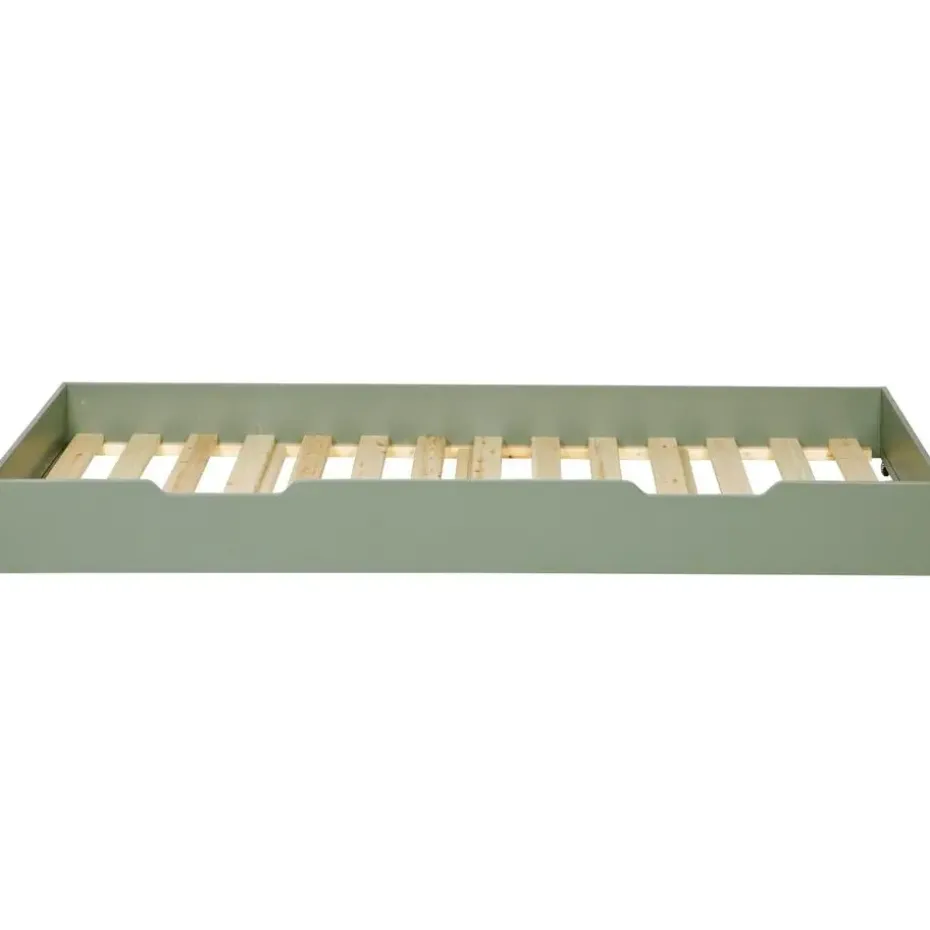 WOOOD Nikki Bedbank Incl Bedlade - Grenen - Groen - 208x100