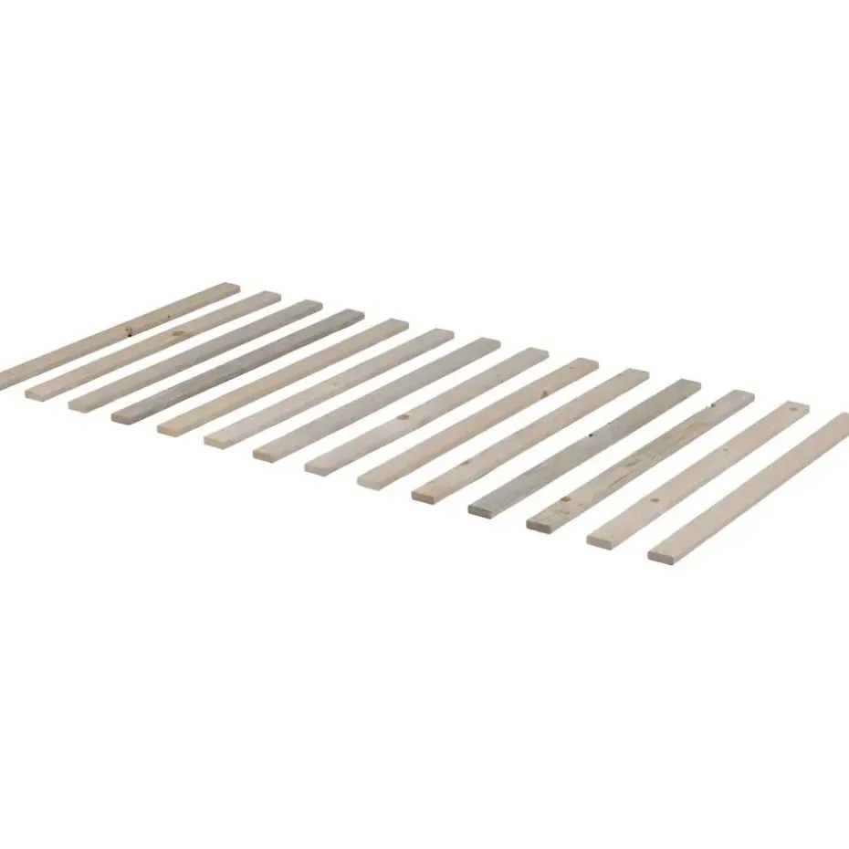 WOOOD Nikki Bedbank Incl Bedlade/Lattenrol - Grenen - Wit - 73x208x100