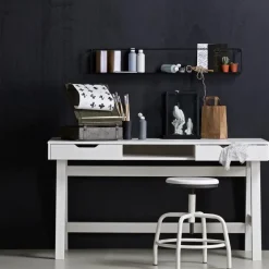 WOOOD Nikki Bureau - Grenenhout - Wit - 75x140x62