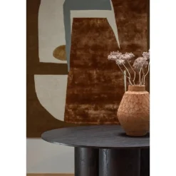 WOOOD Oona Eettafel - MDF - Donkerbruin - 75x140x140