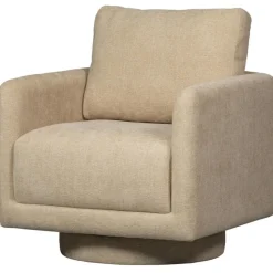 WOOOD Oscar Draaifauteuil - Chenille - Naturel - 64x78x79