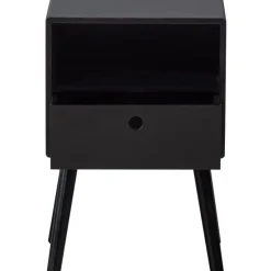 WOOOD Ozzy Nachtkastje Hout Zwart 53x36x30