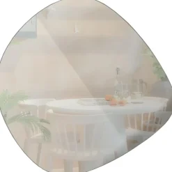 WOOOD Philou Spiegel - Glas/Metaal - Zwart - 60x59x0,5