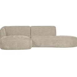 WOOOD Polly Chaise Longue - Polyester - Zand - 71x258x150/105