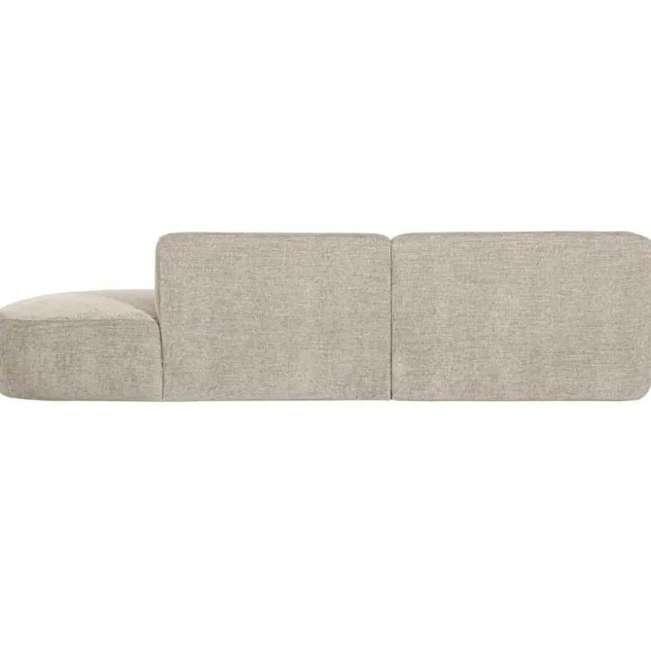 WOOOD Polly Chaise Longue - Polyester - Zand - 71x258x150/105