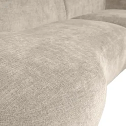 WOOOD Polly Chaise Longue - Polyester - Zand - 71x258x105/150