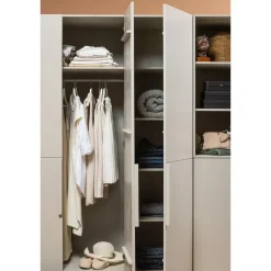 WOOOD Pure 3-deurs Hang/Legkast Splitdeur - Grenen - Dust - 215x142x60