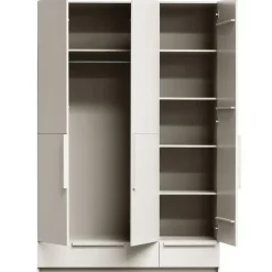 WOOOD Pure 3-deurs Hang/Legkast Splitdeur - Grenen - Dust - 215x142x60