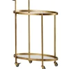 WOOOD Push Trolley - Metaal - Antique Brass - 86x67x35