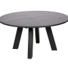 WOOOD Rhonda Eetkamertafel XL - Eiken - Blacknight - Ø150 cm