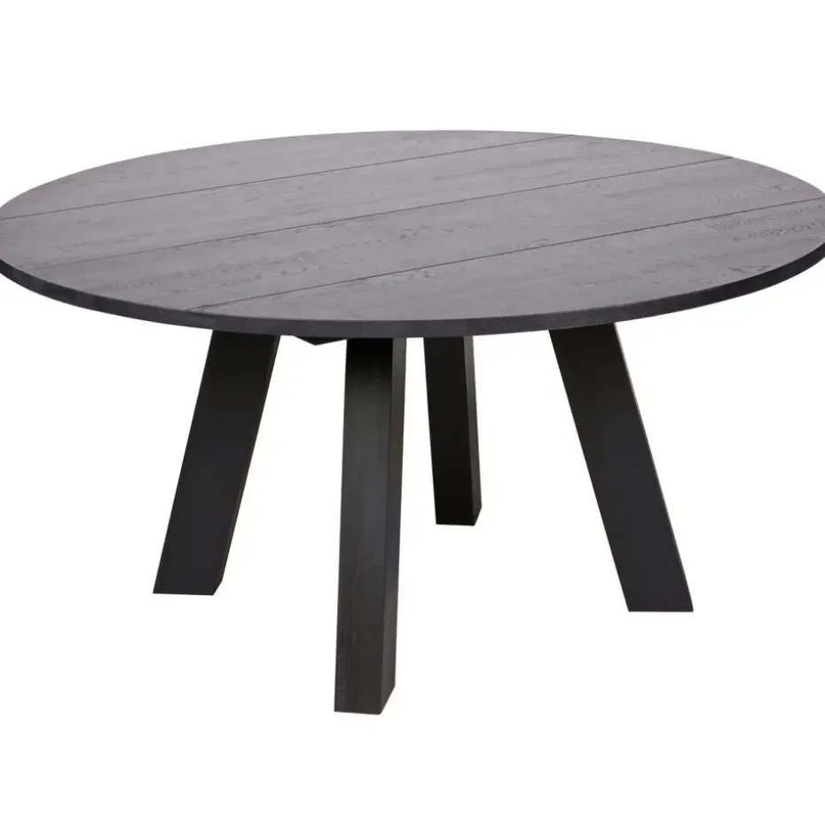WOOOD Rhonda Eetkamertafel XL - Eiken - Blacknight - Ø150 cm