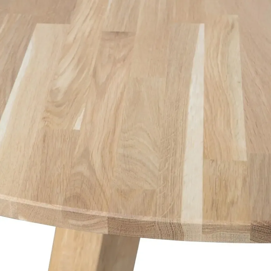 WOOOD Rhonda Eettafel - Rond - Eiken - Naturel - Ø129 cm