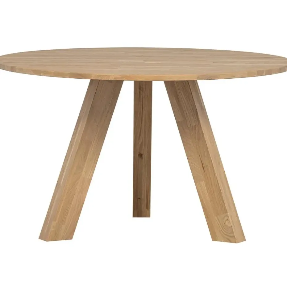 WOOOD Rhonda Eettafel - Rond - Eiken - Naturel - Ø129 cm