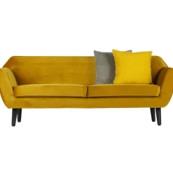 WOOOD Rocco 2-Zits Bank - Velvet - Oker - 75x187x82
