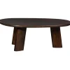 WOOOD Roundly Salontafel - Mangohout - Walnoot - 40x110x60