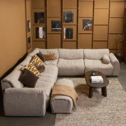 WOOOD Roundly Salontafel - Mangohout - Walnoot - 40x110x60