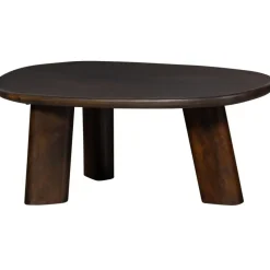 WOOOD Roundly Salontafel - Mangohout - Walnoot - 40x110x60