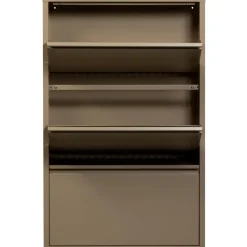 WOOOD Sabine 3-Vaks Schoenenkast - Metaal - Zand - 103x66x16