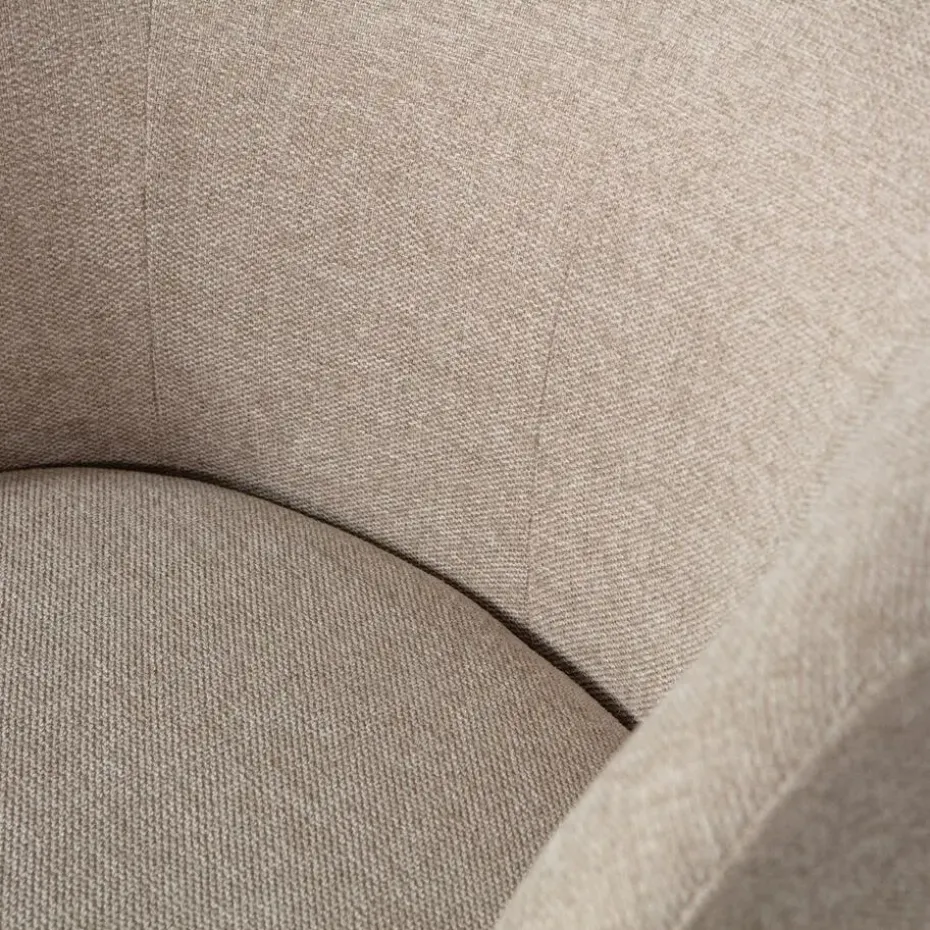 WOOOD Serra Draaifauteuil - Geweven Stof - Zand - 68x70x77