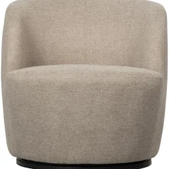 WOOOD Serra Draaifauteuil - Geweven Stof - Zand - 68x70x77