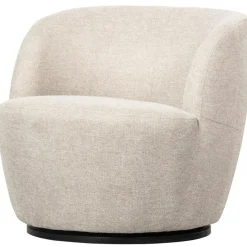 WOOOD Serra Draaifauteuil - Polyester - Off White - 68x70x77