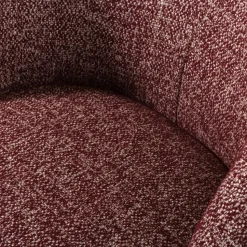 WOOOD Serra Draaifauteuil - Melange Stof - Bordeauxrood - 68x70x77