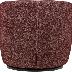 WOOOD Serra Draaifauteuil - Melange Stof - Bordeauxrood - 68x70x77
