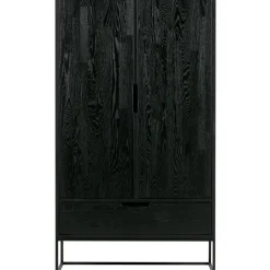 WOOOD Silas 2-Deurs Kast - Essen - Blacknight - 149x85x35