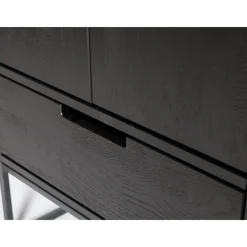 WOOOD Silas Hoge Kast - Essen - Blacknight - 210x60x36