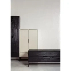 WOOOD Silas Hoge Kast - Essen - Blacknight - 210x60x36