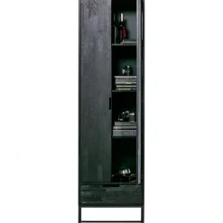 WOOOD Silas Hoge Kast - Essen - Blacknight - 210x60x36