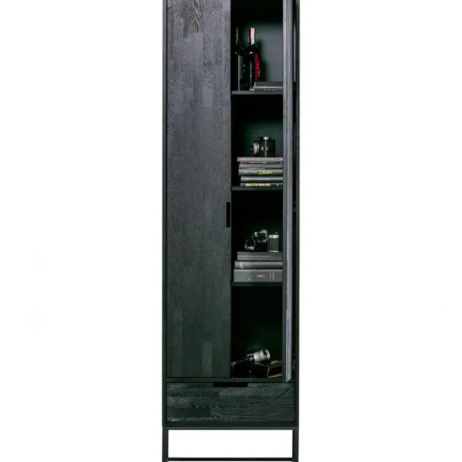 WOOOD Silas Hoge Kast - Essen - Blacknight - 210x60x36