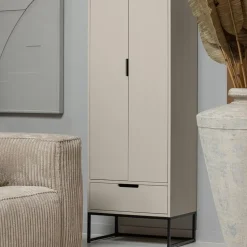 WOOOD Silas Hoge Kast - Grenen - Dust - 210x60x36