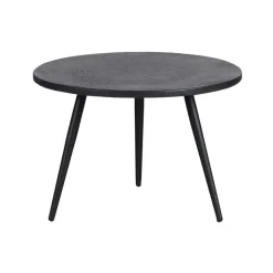 WOOOD Suze Bijzettafels - Hout/metaal - Zwart - Set van 2