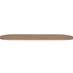 WOOOD Tablo Ovaal Tafelblad Incl. 2-Standen Poot - Grijs -74,4x220x90