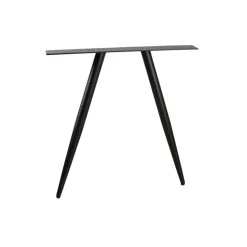 WOOOD Tablo Ovaal Tafelblad Incl. 2-Standen Poot - Grijs -74,4x220x90