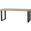 WOOOD Tablo Tafel Visgraat met U-poot - Mango - 78x180x90