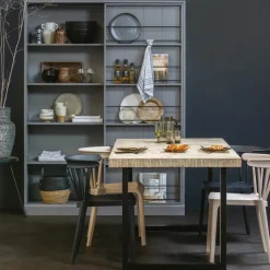 WOOOD Tablo Tafel Visgraat met U-poot - Mango - 78x180x90