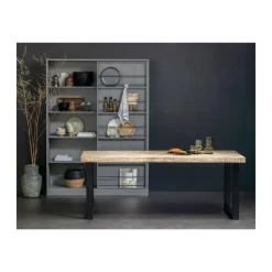 WOOOD Tablo Tafel Visgraat met U-poot - Mango - 78x180x90