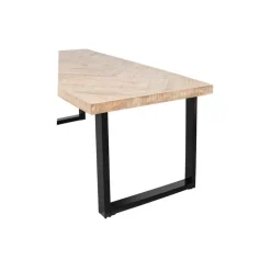 WOOOD Tablo Tafel Visgraat met U-poot - Mango - 78x180x90
