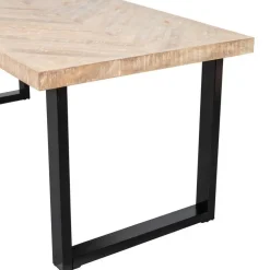 WOOOD Tablo Tafel Visgraat met U-poot - Mango - 78x180x90